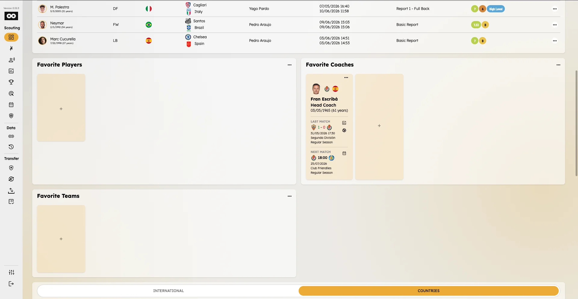 Coach pinned in widget